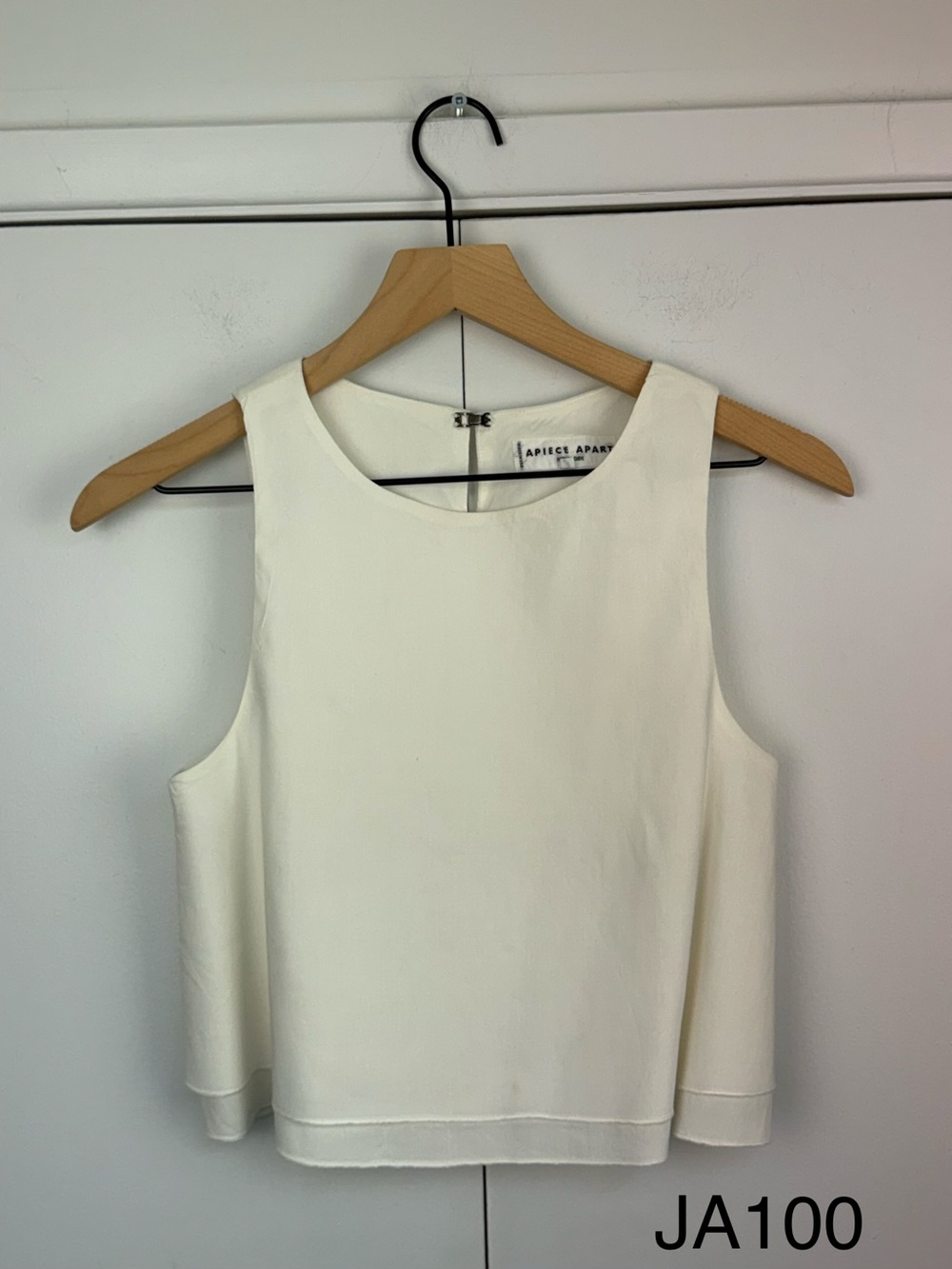 Apiece Apart Agnes Bi-Level Linen Blend Top White Size 2